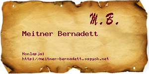 Meitner Bernadett névjegykártya